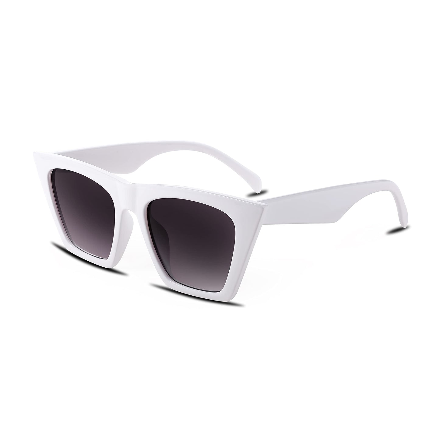 FEISEDY Vintage Square Cat Eye Sunglasses Women Trendy Cateye Sunglasses B2473