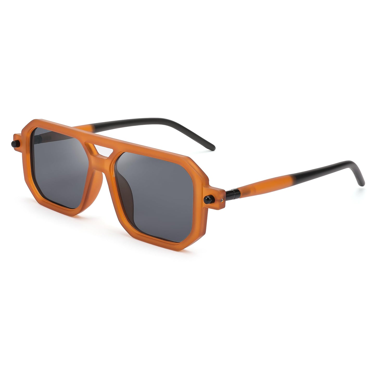 FEISEDY Vintage Square 70s Flat Aviator Sunglasses Women Men Classic Retro Stylish Frame UV400 Sunglasses B2622
