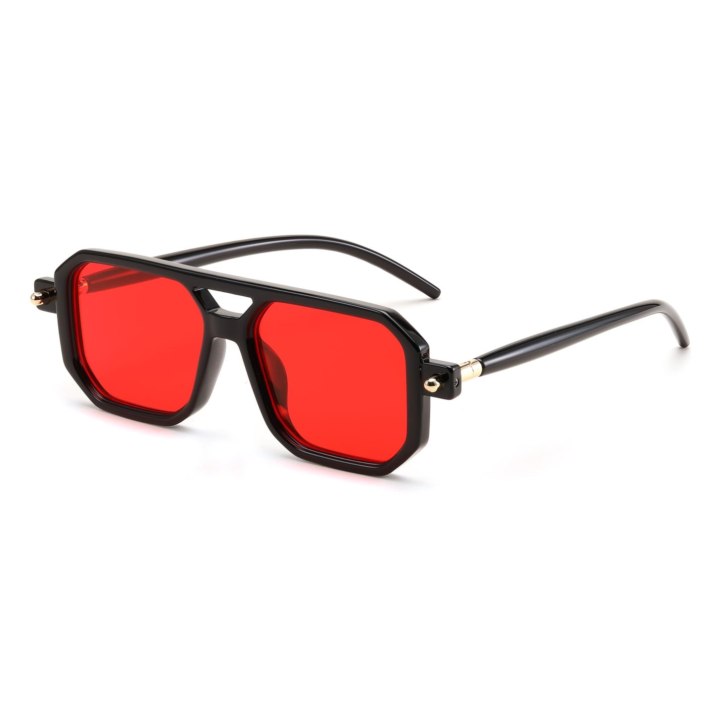 FEISEDY Vintage Square 70s Flat Aviator Sunglasses Women Men Classic Retro Stylish Frame UV400 Sunglasses B2622