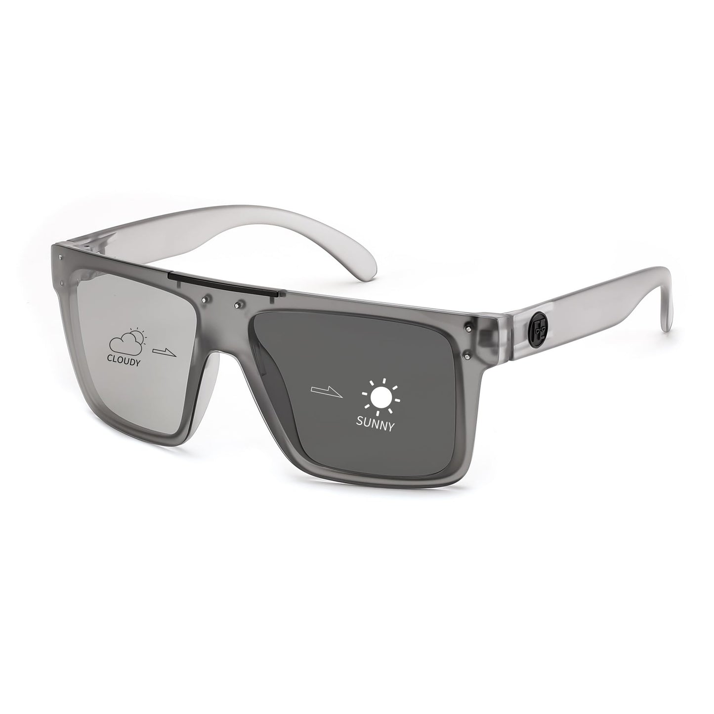 FEISEDY Men Sunglasses Polarized Oversized Square Flat Top Cycling Running Fishing Golf Hiking Sports B2990