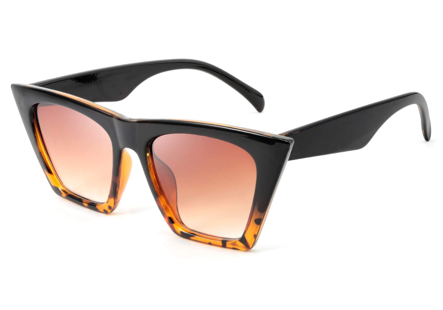 FEISEDY Vintage Square Cat Eye Sunglasses Women Trendy Cateye Sunglasses B2473