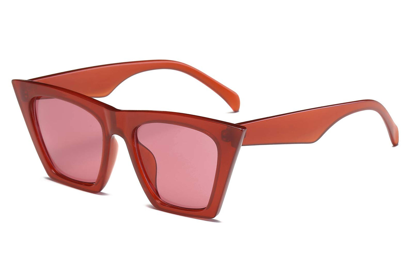 FEISEDY Vintage Square Cat Eye Sunglasses Women Trendy Cateye Sunglasses B2473