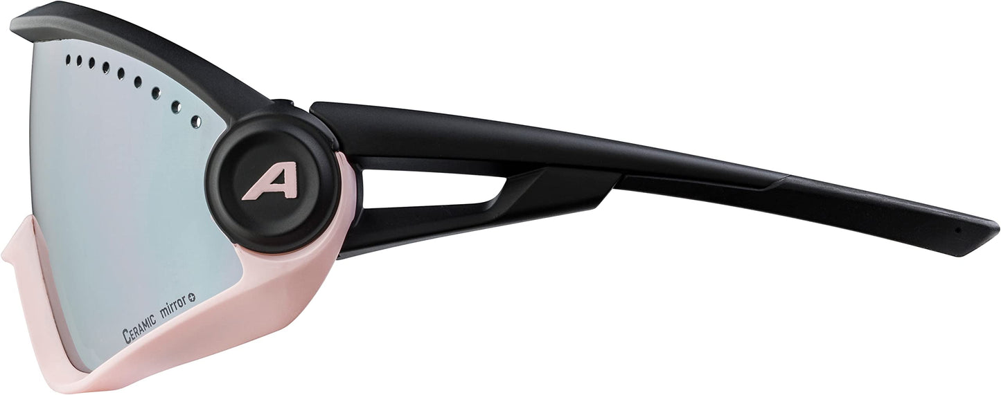 ALPINA Mirrored, 100% UV Protection Sport Sunglasses For Men & Women, Cycling/Running, Removeable Side Protection, 5W1NG