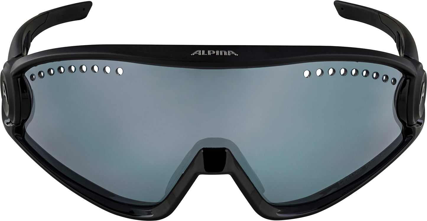 ALPINA Mirrored, 100% UV Protection Sport Sunglasses For Men & Women, Cycling/Running, Removeable Side Protection, 5W1NG