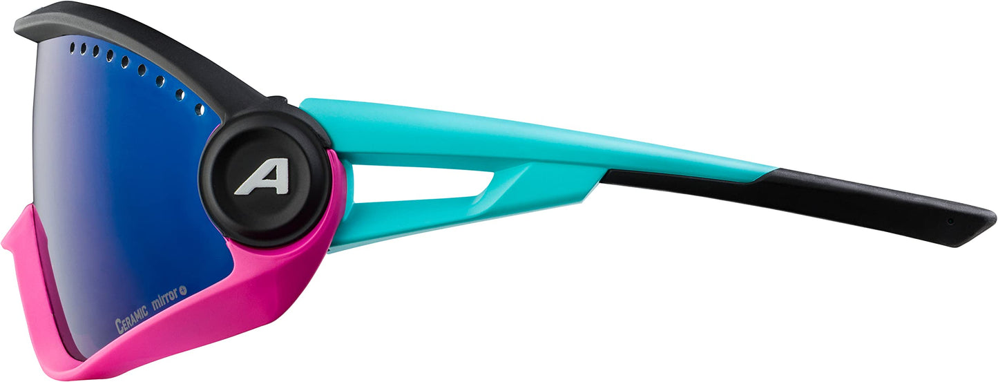 ALPINA Mirrored, 100% UV Protection Sport Sunglasses For Men & Women, Cycling/Running, Removeable Side Protection, 5W1NG