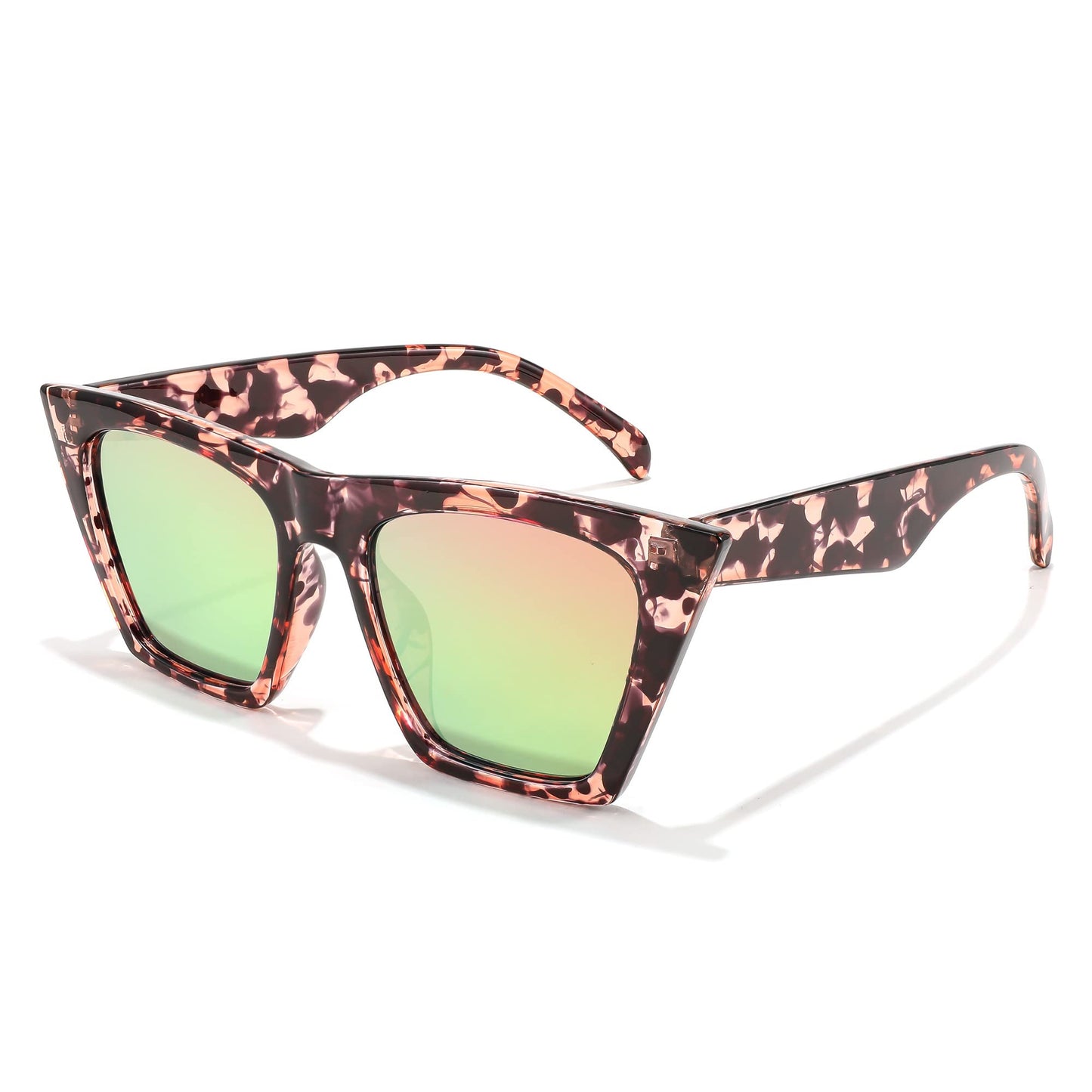 FEISEDY Vintage Square Cat Eye Sunglasses Women Trendy Cateye Sunglasses B2473