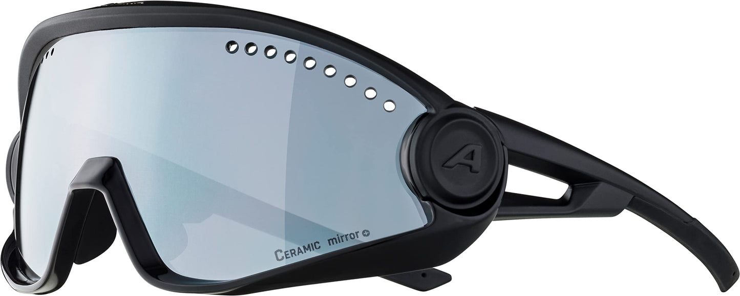 ALPINA Mirrored, 100% UV Protection Sport Sunglasses For Men & Women, Cycling/Running, Removeable Side Protection, 5W1NG