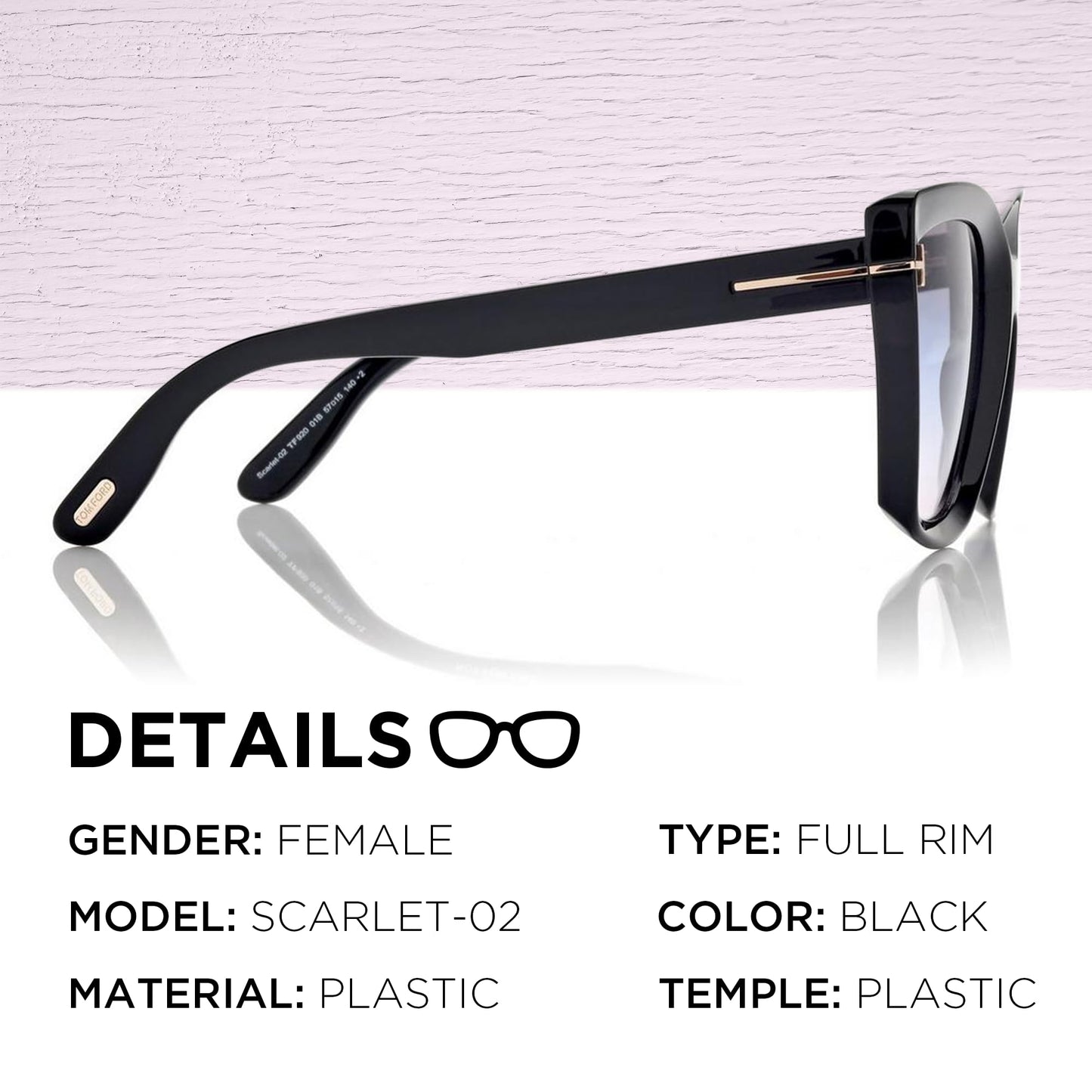 Tom Ford FT0920 SCARLET-02 Square Shape Sunglasses + Bundle With eSHADES Eyewear Cleaning Kit