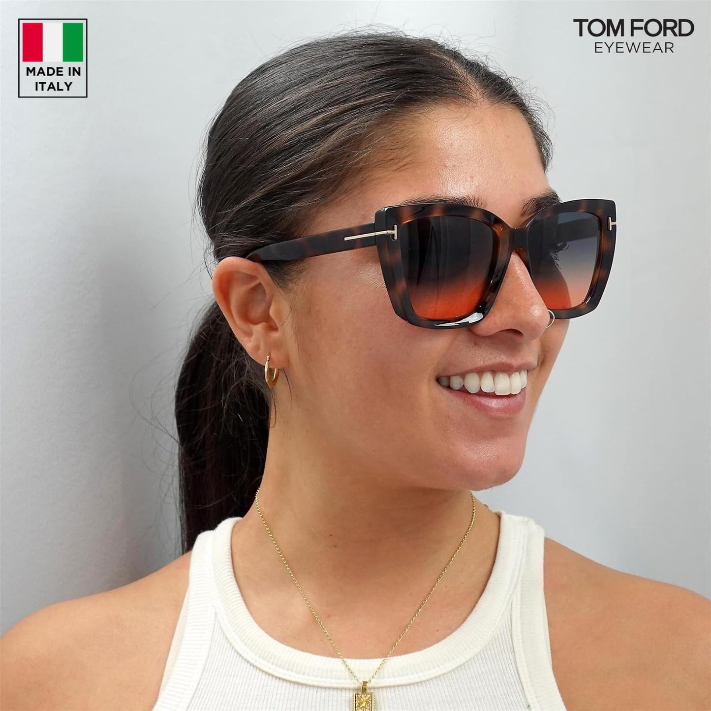 Tom Ford FT0920 SCARLET-02 Square Shape Sunglasses + Bundle With eSHADES Eyewear Cleaning Kit