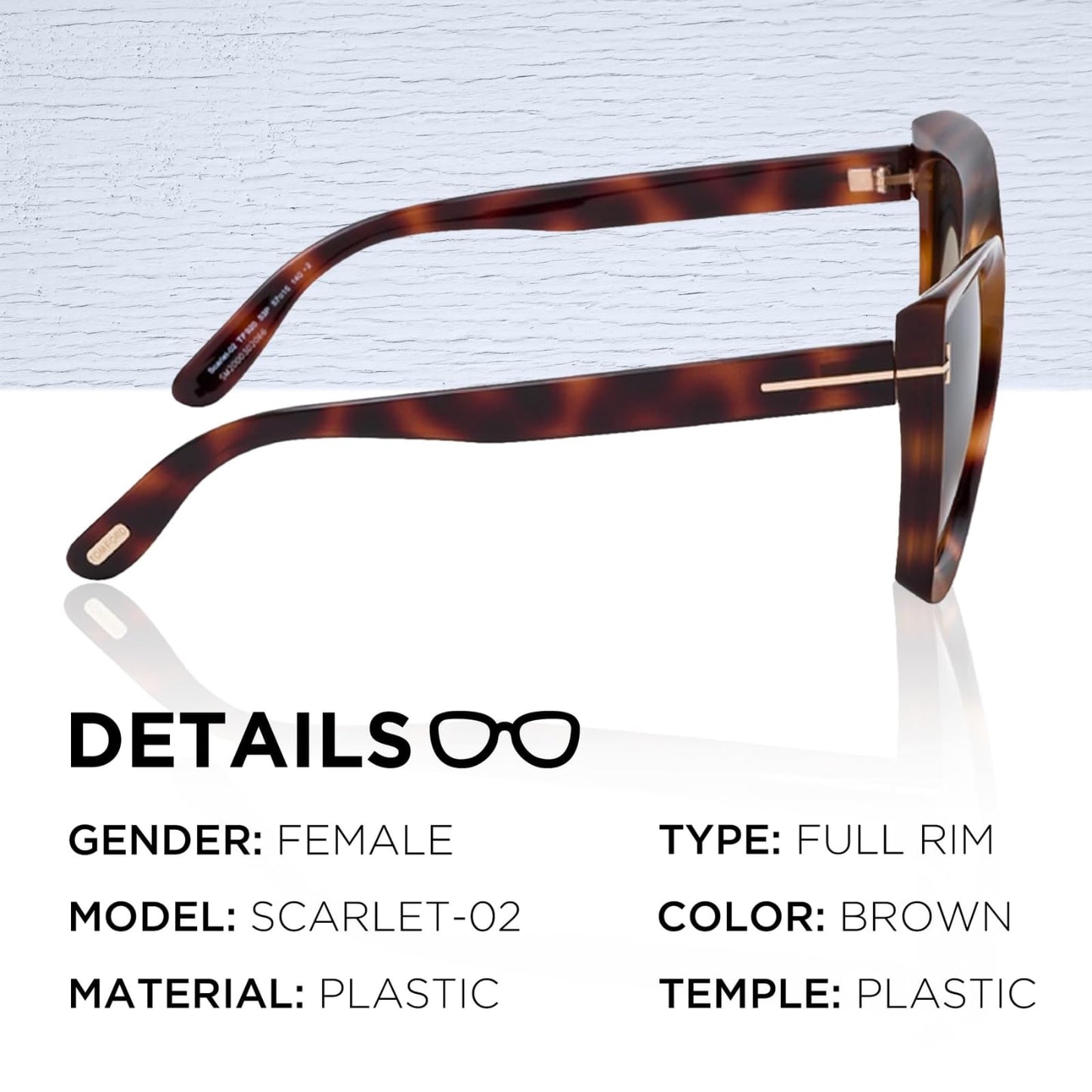 Tom Ford FT0920 SCARLET-02 Square Shape Sunglasses + Bundle With eSHADES Eyewear Cleaning Kit