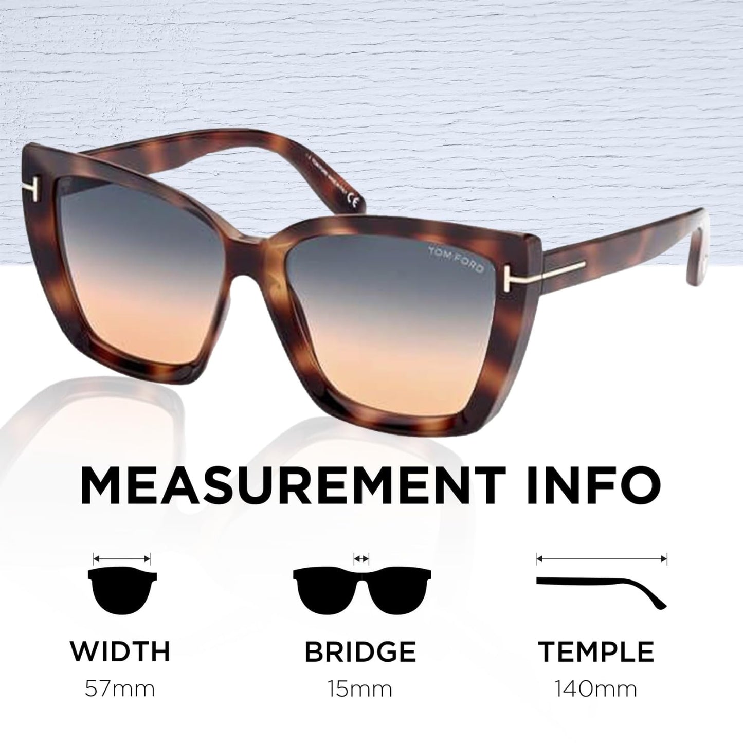 Tom Ford FT0920 SCARLET-02 Square Shape Sunglasses + Bundle With eSHADES Eyewear Cleaning Kit