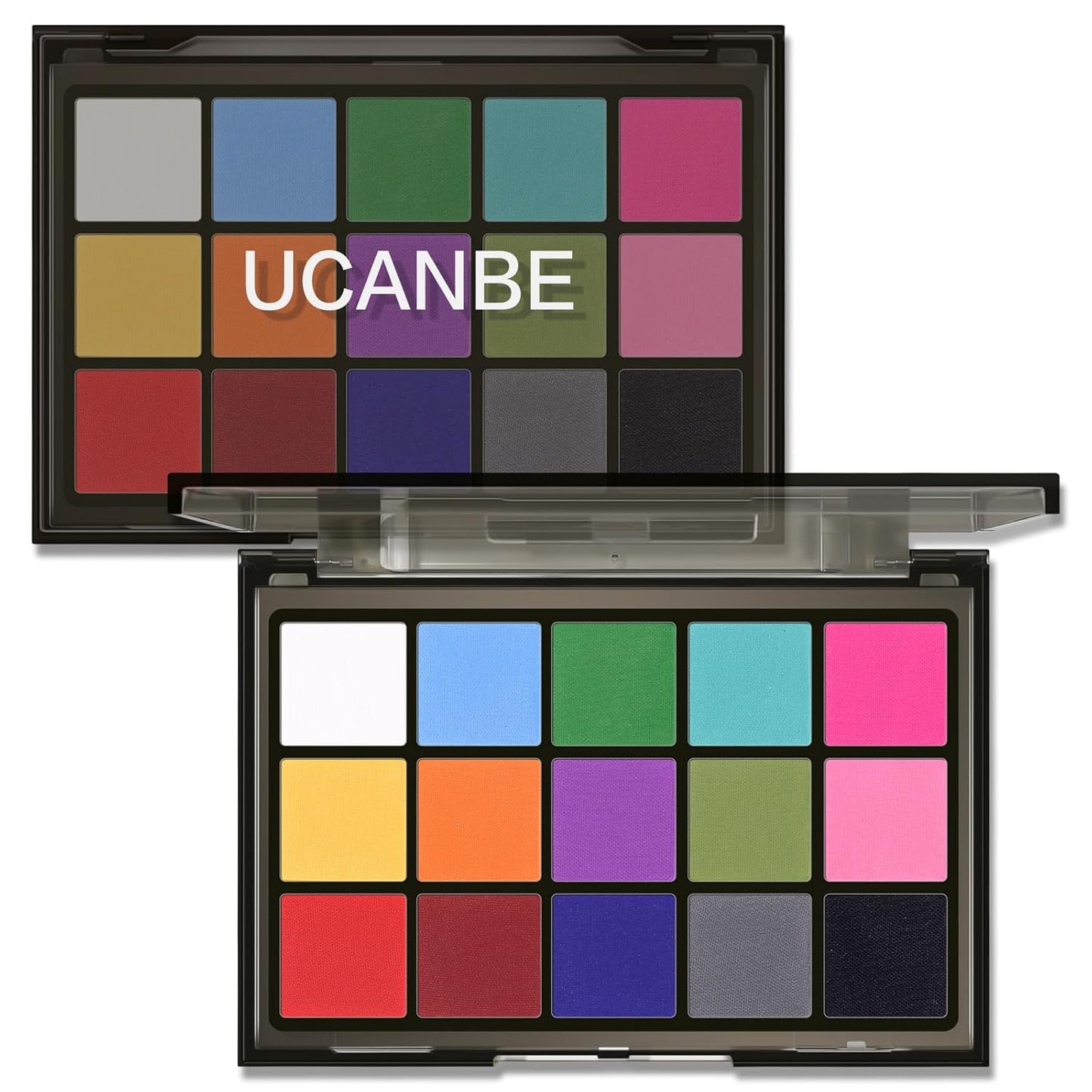 UCANBE Bright Colorful Neon Rainbow Makeup Eyeshadow Palette 15 Shades Green Purple Yellow Make Up Pallets Kit Vibrant Shimmer Matte Pigmented Blendable - Fruit Punch
