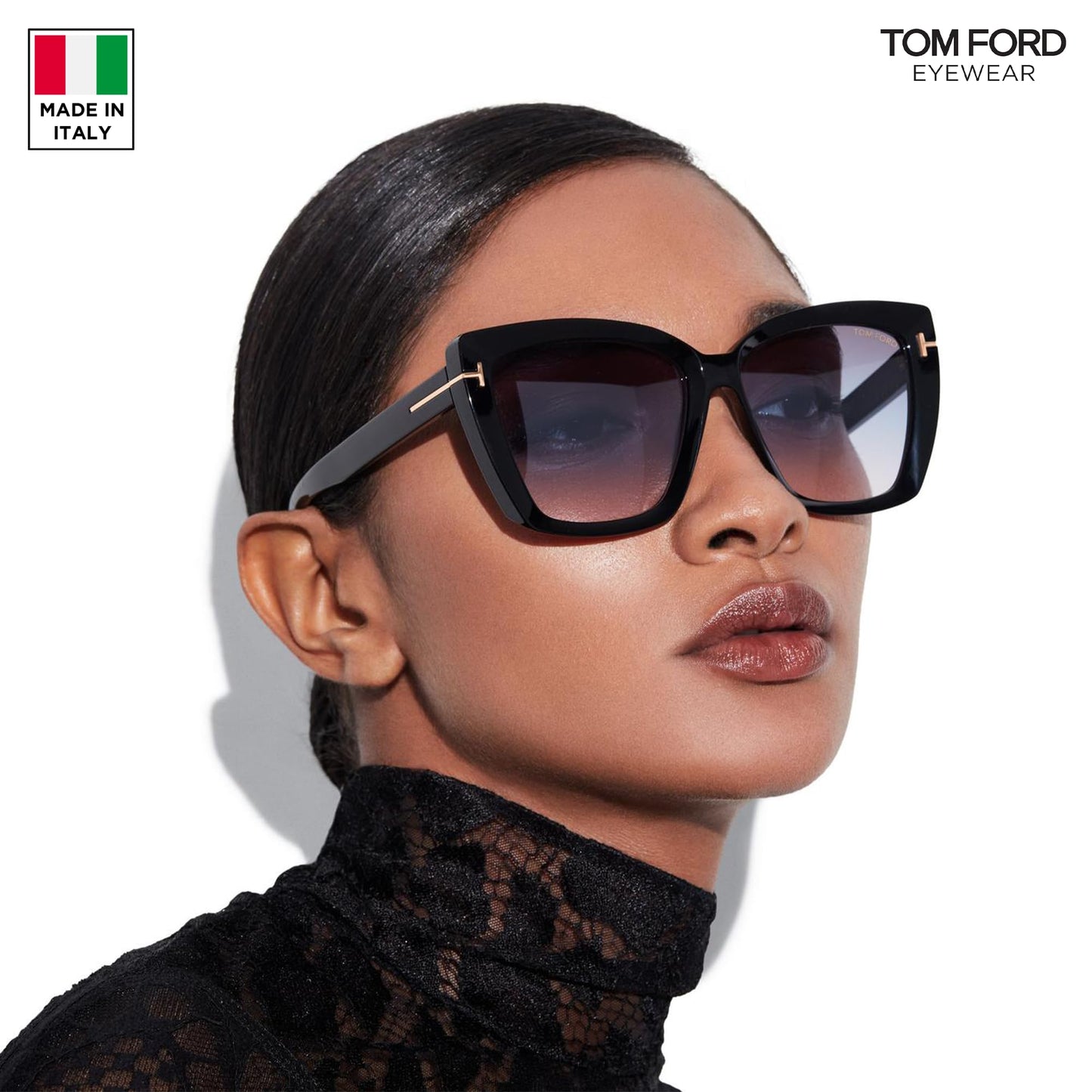 Tom Ford FT0920 SCARLET-02 Square Shape Sunglasses + Bundle With eSHADES Eyewear Cleaning Kit