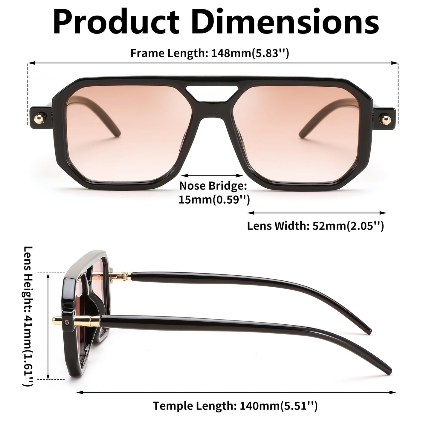 FEISEDY Vintage Square 70s Flat Aviator Sunglasses Women Men Classic Retro Stylish Frame UV400 Sunglasses B2622