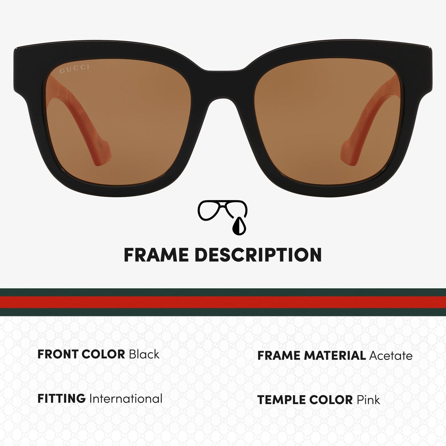 Gucci GG0998S Designer Fashion Sunglasses - Elegant, Sophisticated & Stylish Square Shape Eyewear with Luxury eSHADES Kit
