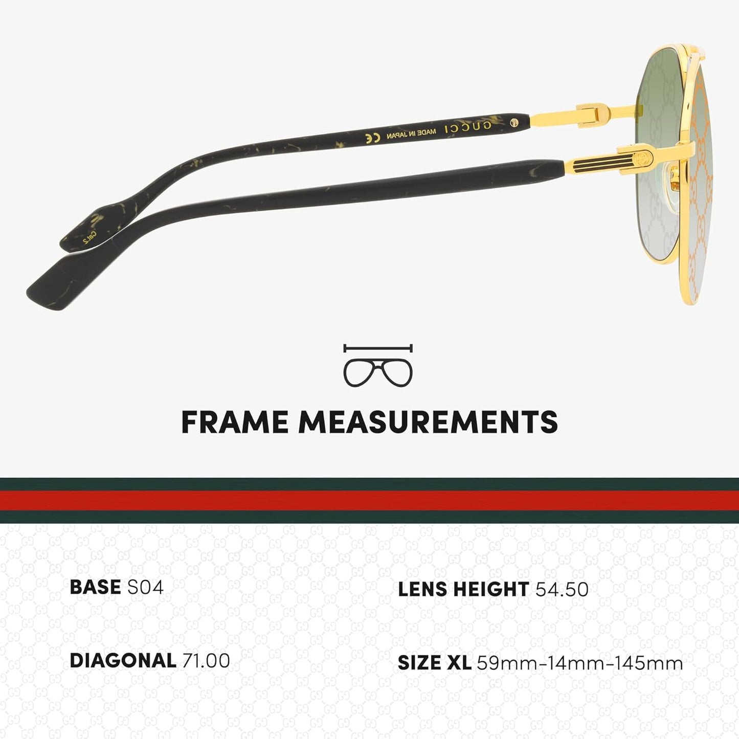 Gucci GG1220S Designer Aviator Shape Sunglasses with Non-Polarized Lenses - Epitome of Luxury and Style