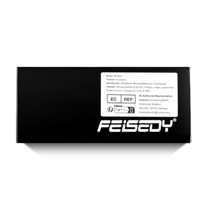 FEISEDY Polarized Women Square Sunglasses Sparkling Composite Shiny Frame B2289