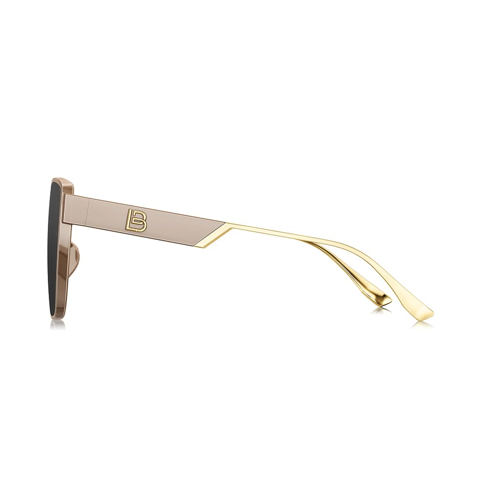 BOLON Women Trendy Cat Eye Polarized Sunglasses, Exclusive Eyewear Brand of EssilorLuxottica