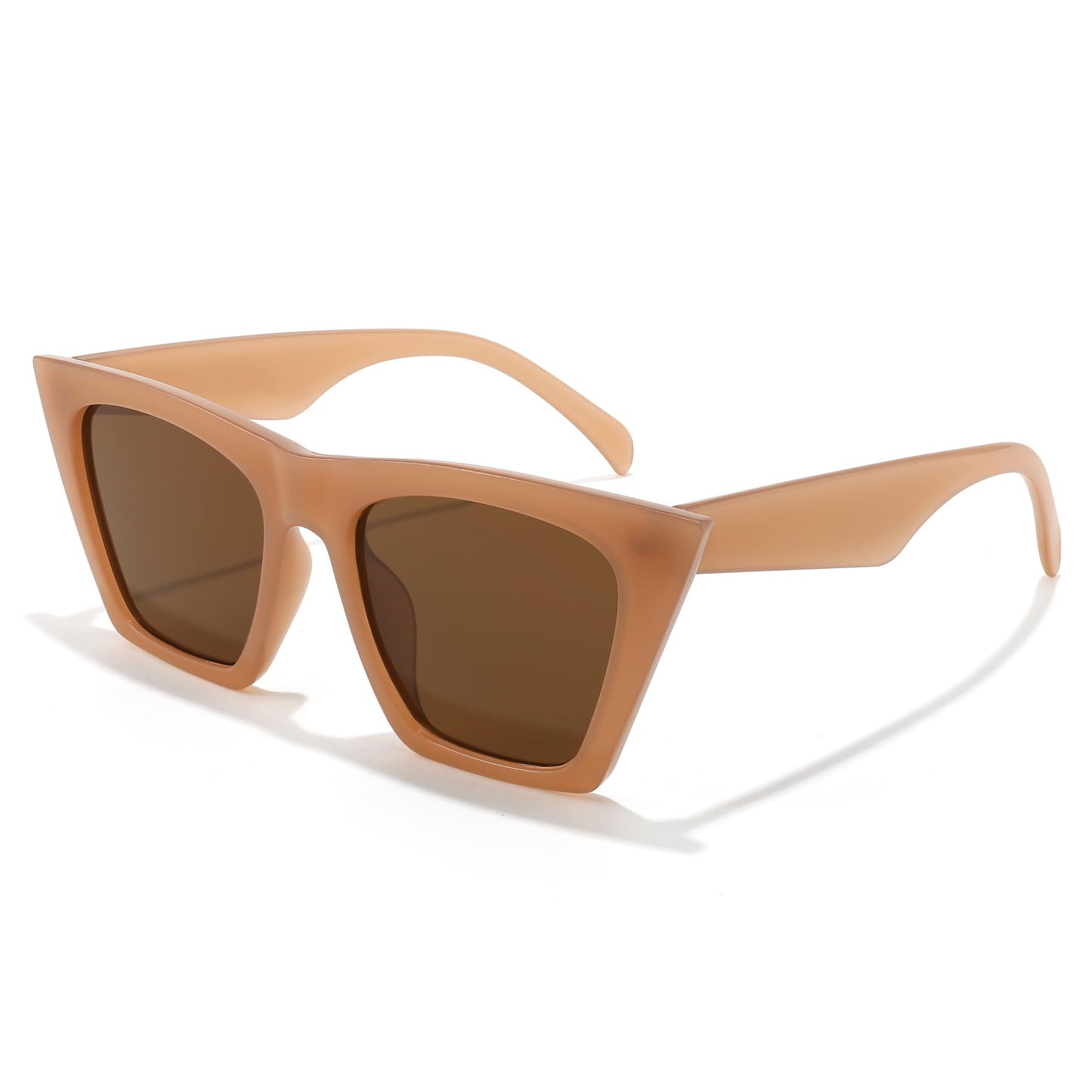 FEISEDY Vintage Square Cat Eye Sunglasses Women Trendy Cateye Sunglasses B2473
