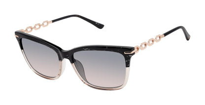 L.A.M.B. Gwen Stefani LA598 Square Sunglasses for Women, 58 mm, UV400 Protection