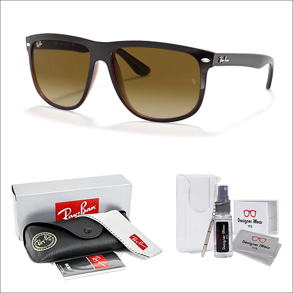 Ray-Ban RB4147 Boyfriend Sunglasses For Men For Women+ BUNDLE with Designer iWear Eyewear Care Kit