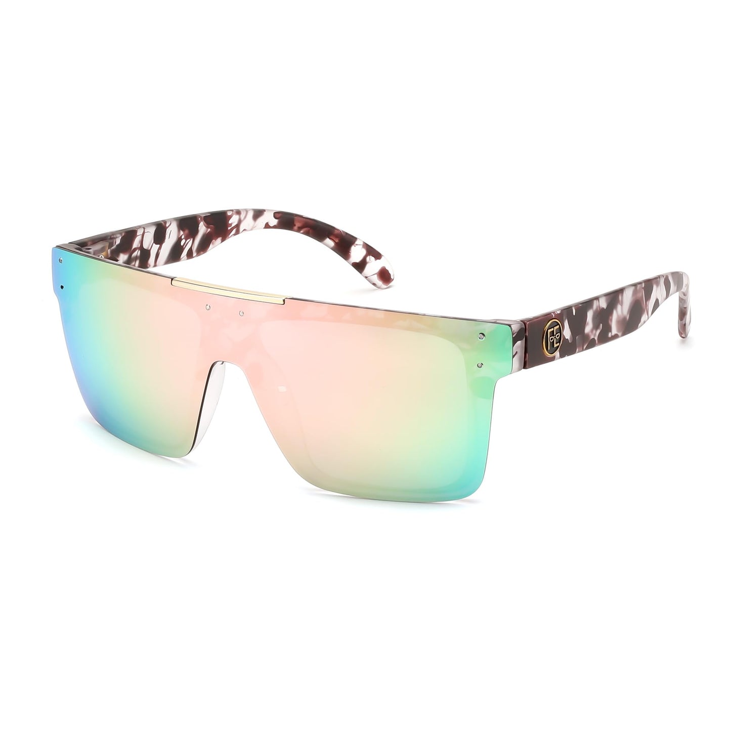 FEISEDY Men Sunglasses Polarized Oversized Square Flat Top Cycling Running Fishing Golf Hiking Sports B2990