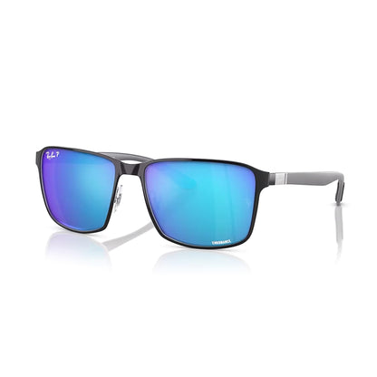 Ray-Ban RB3721CH Square Sunglasses for Men for Women + BUNDLE With Designer iWear Complimentary Eyewear Kit