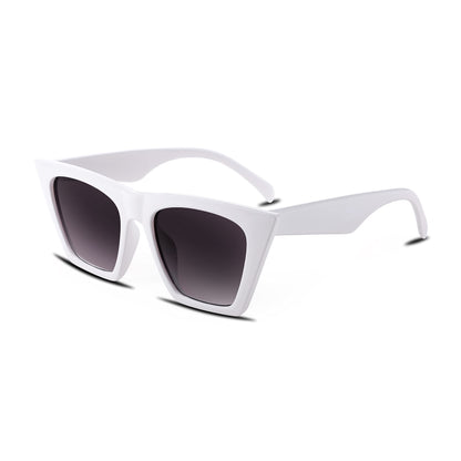 FEISEDY Vintage Square Cat Eye Sunglasses Women Trendy Cateye Sunglasses B2473