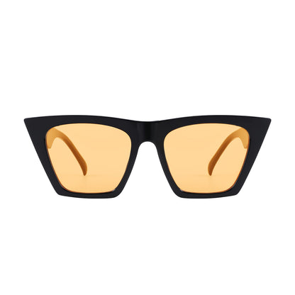 FEISEDY Vintage Square Cat Eye Sunglasses Women Trendy Cateye Sunglasses B2473