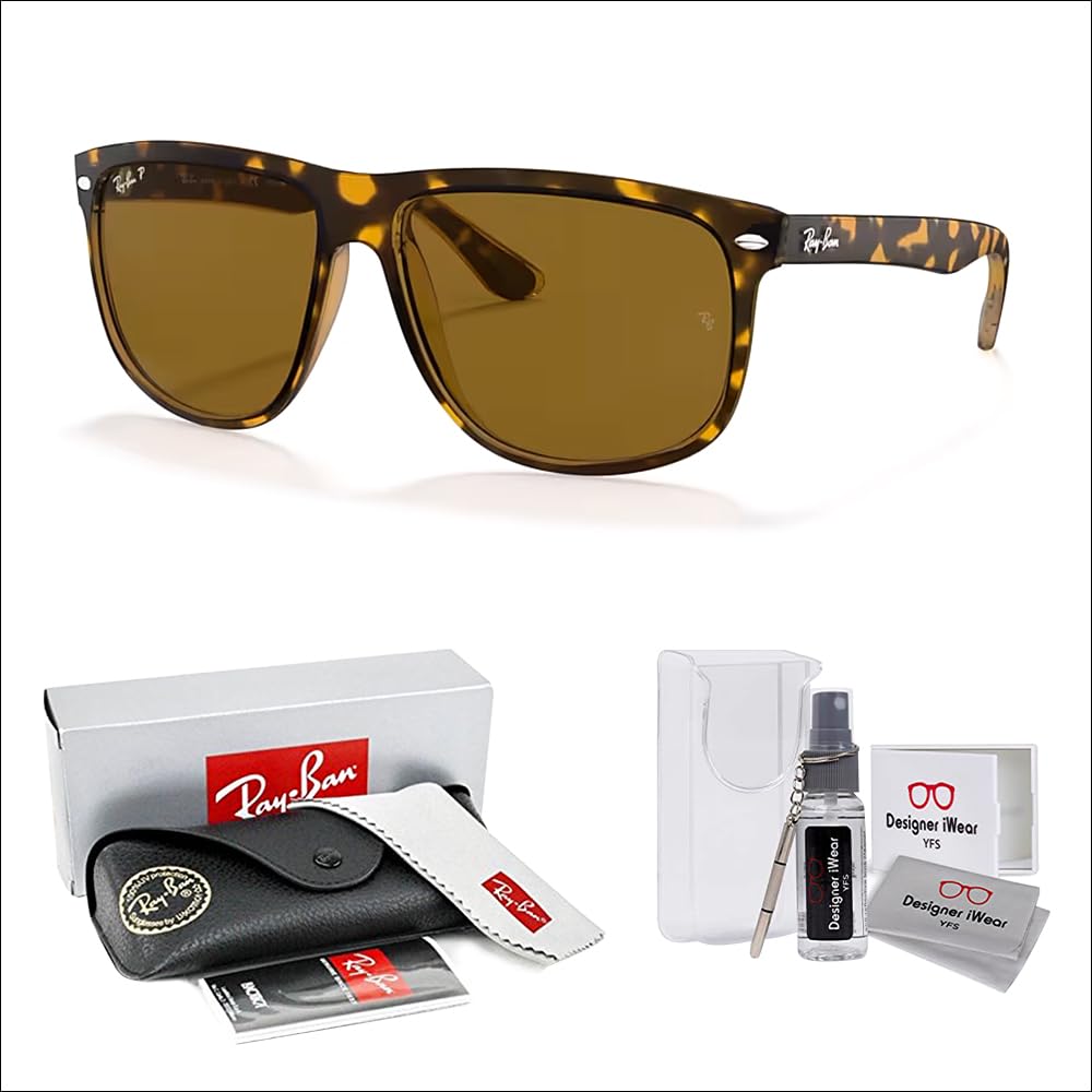 Ray-Ban RB4147 Boyfriend Sunglasses For Men For Women+ BUNDLE with Designer iWear Eyewear Care Kit