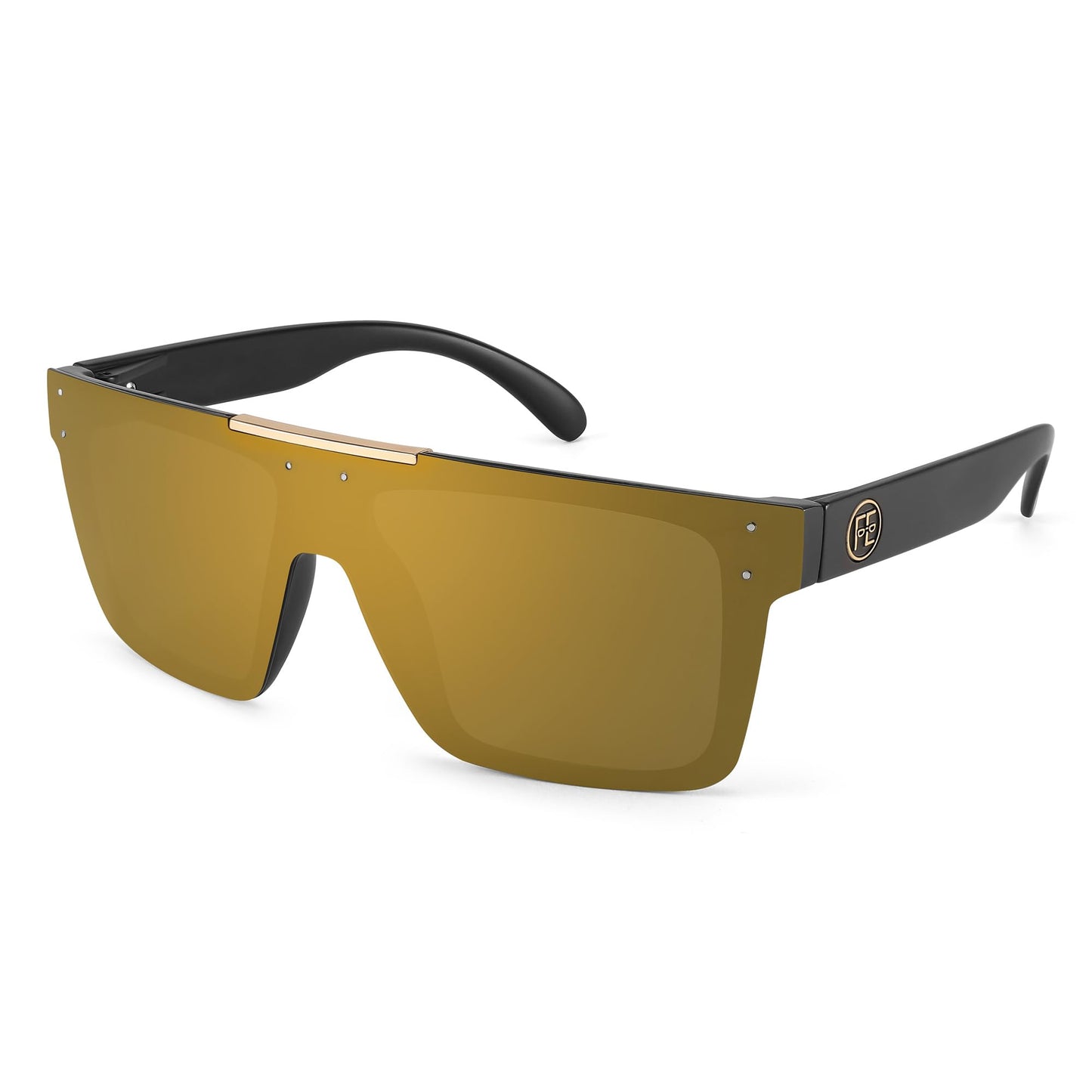 FEISEDY Men Sunglasses Polarized Oversized Square Flat Top Cycling Running Fishing Golf Hiking Sports B2990