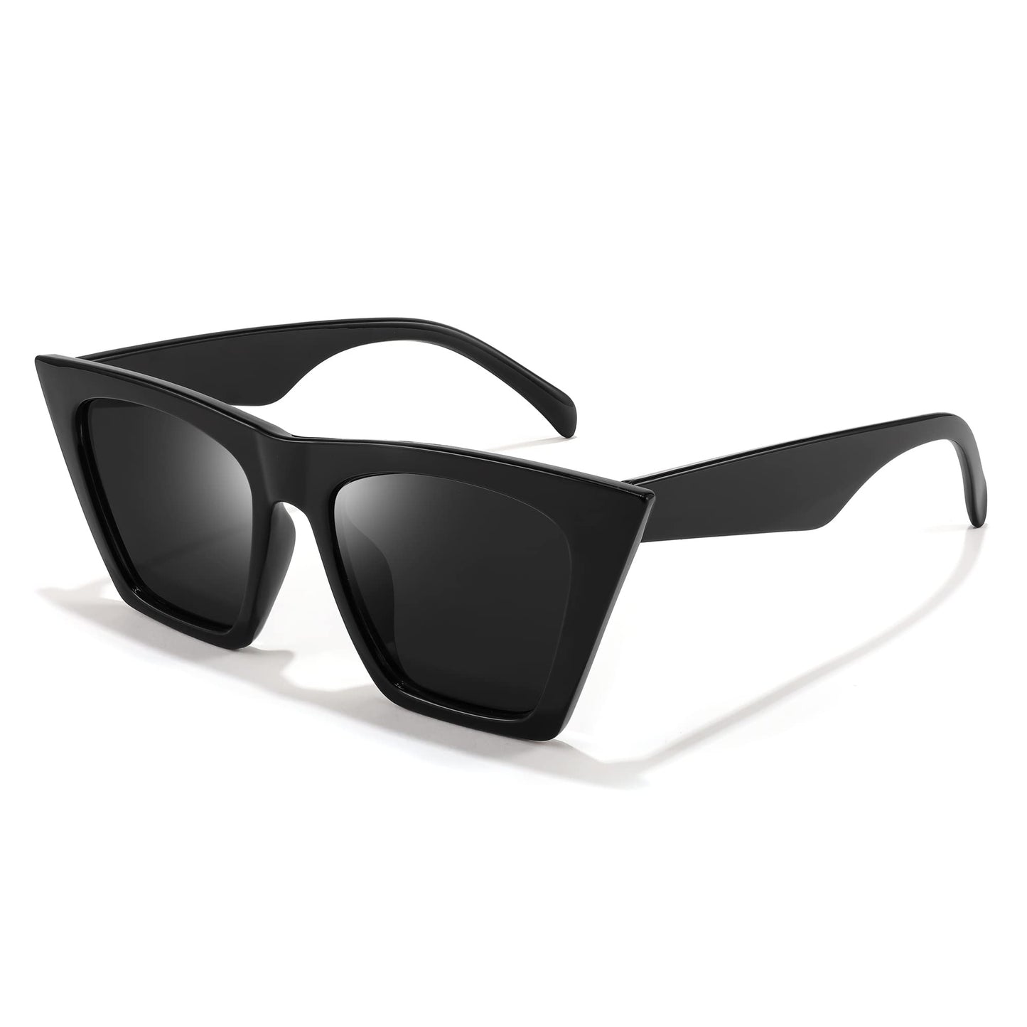 FEISEDY Vintage Square Cat Eye Sunglasses Women Trendy Cateye Sunglasses B2473