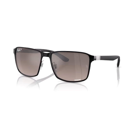 Ray-Ban RB3721CH Square Sunglasses for Men for Women + BUNDLE With Designer iWear Complimentary Eyewear Kit