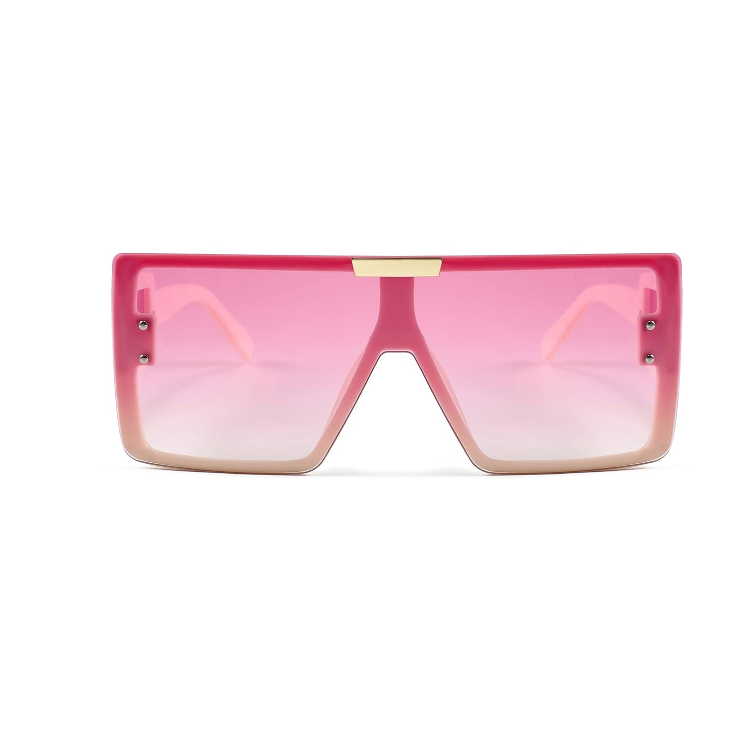 FEISEDY Square Oversized Flat Top Sunglasses With Side Lens Integrated For Women Men B4028