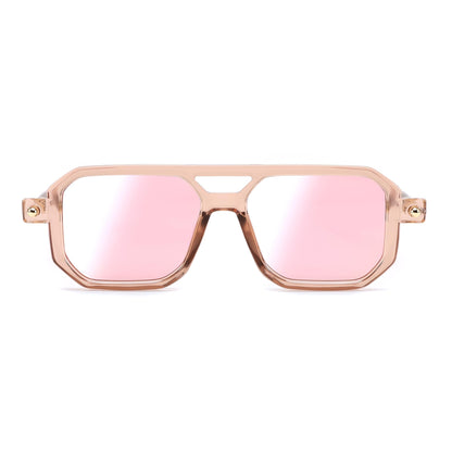FEISEDY Vintage Square 70s Flat Aviator Sunglasses Women Men Classic Retro Stylish Frame UV400 Sunglasses B2622