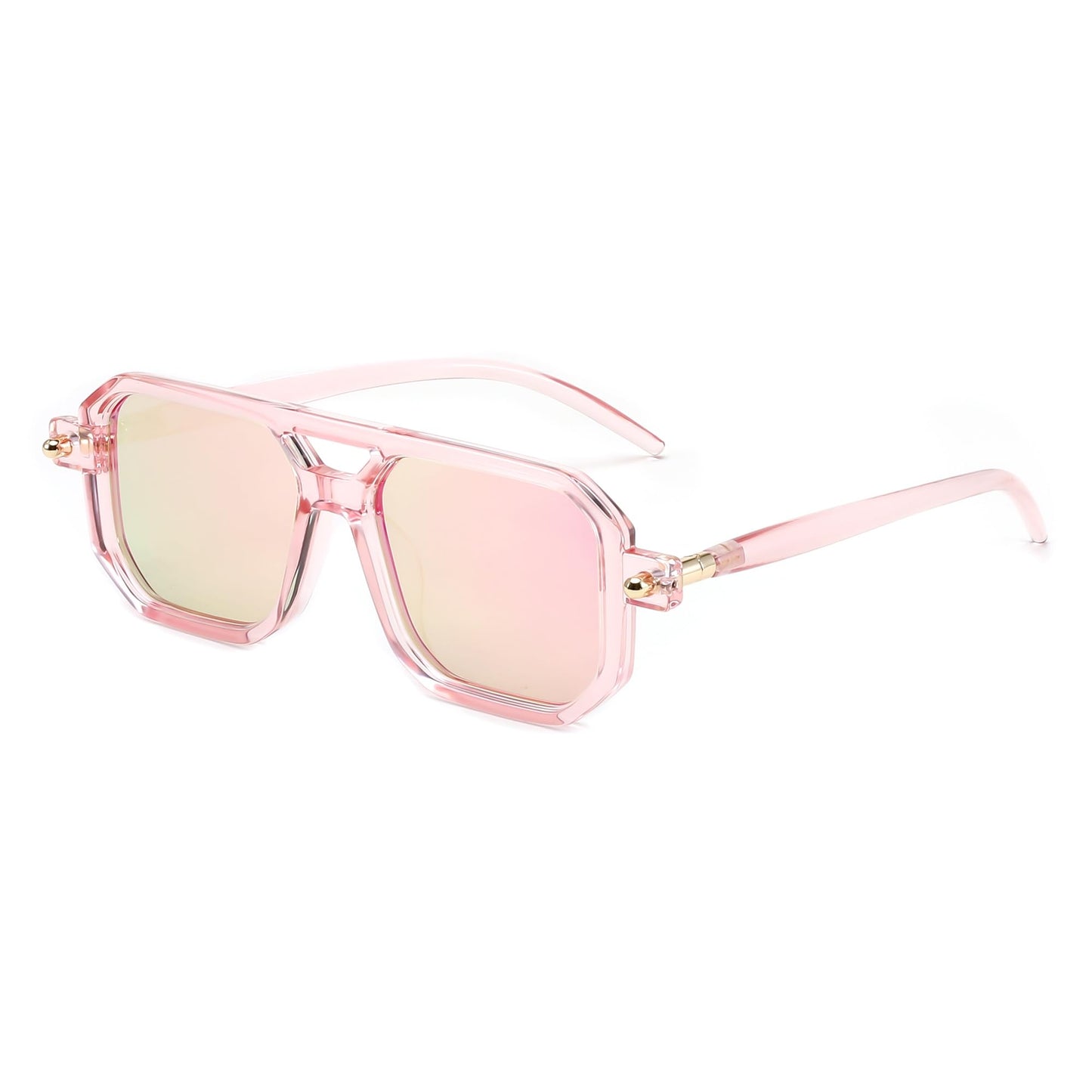 FEISEDY Vintage Square 70s Flat Aviator Sunglasses Women Men Classic Retro Stylish Frame UV400 Sunglasses B2622