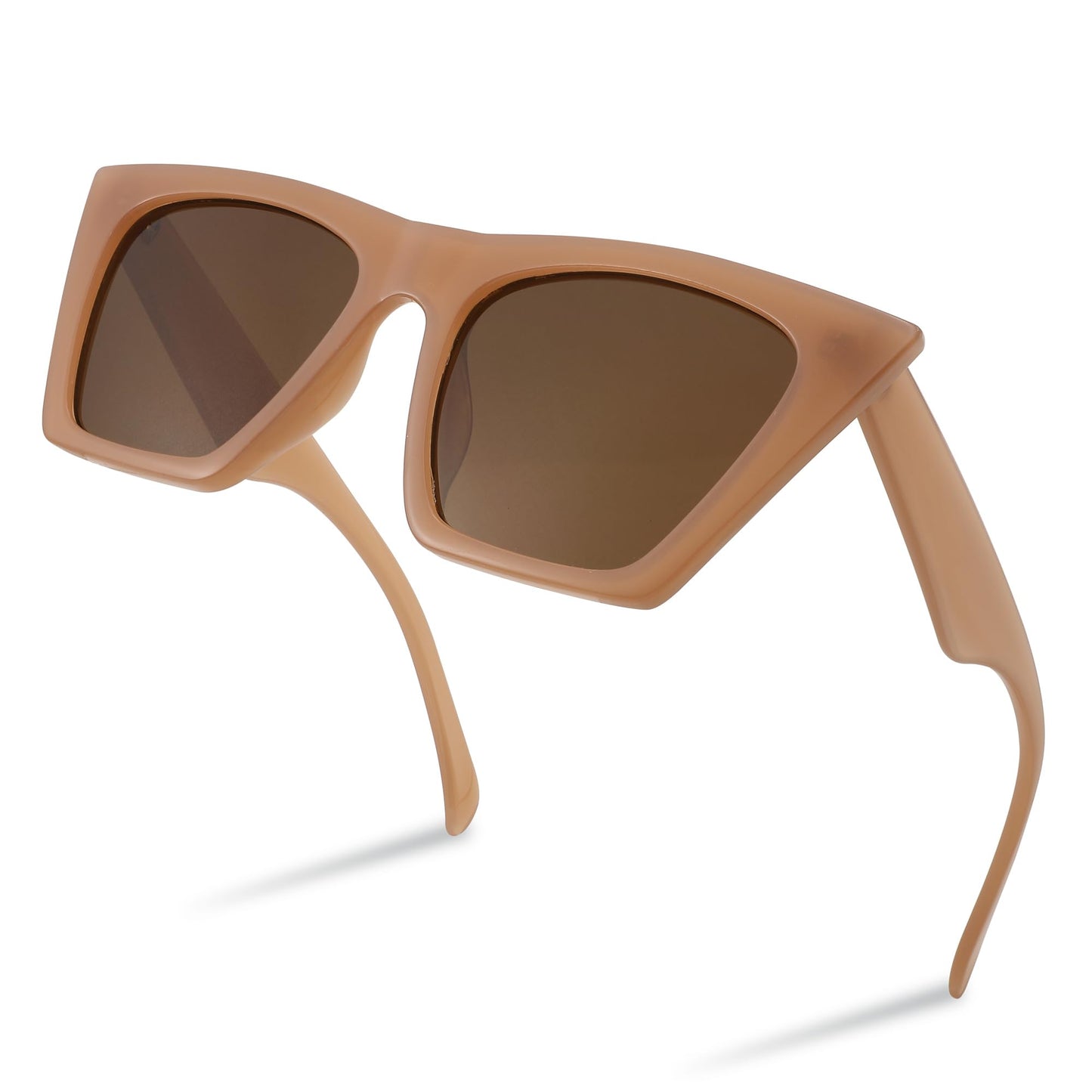 FEISEDY Vintage Square Cat Eye Sunglasses Women Trendy Cateye Sunglasses B2473