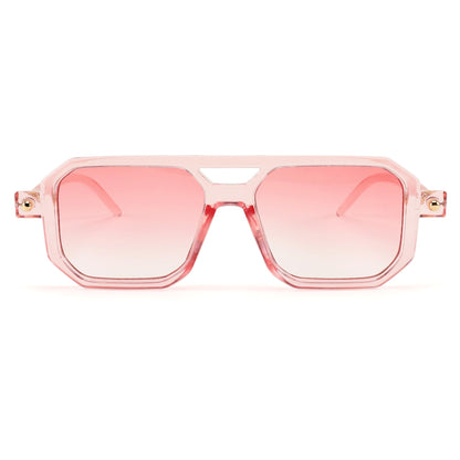 FEISEDY Vintage Square 70s Flat Aviator Sunglasses Women Men Classic Retro Stylish Frame UV400 Sunglasses B2622