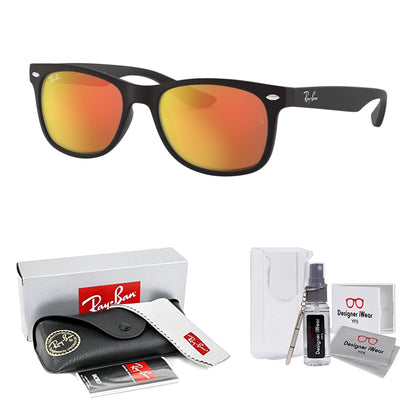 Ray-Ban Junior XS Kids' New Wayfarer RJ9052S Square Sunglasses for SMALL Boys and Girls + BUNDLE With DIW Kit