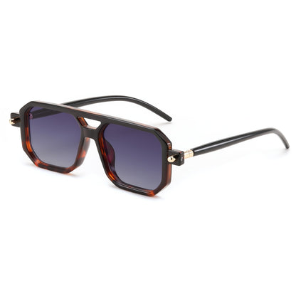FEISEDY Vintage Square 70s Flat Aviator Sunglasses Women Men Classic Retro Stylish Frame UV400 Sunglasses B2622