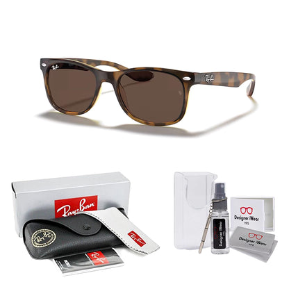 Ray-Ban Junior XS Kids' New Wayfarer RJ9052S Square Sunglasses for SMALL Boys and Girls + BUNDLE With DIW Kit