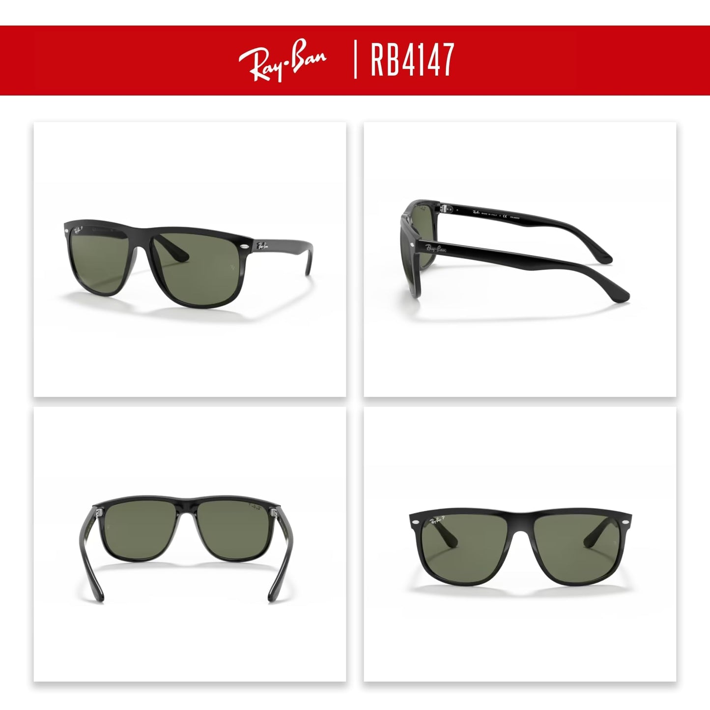 Ray-Ban RB4147 Boyfriend Sunglasses For Men For Women+ BUNDLE with Designer iWear Eyewear Care Kit