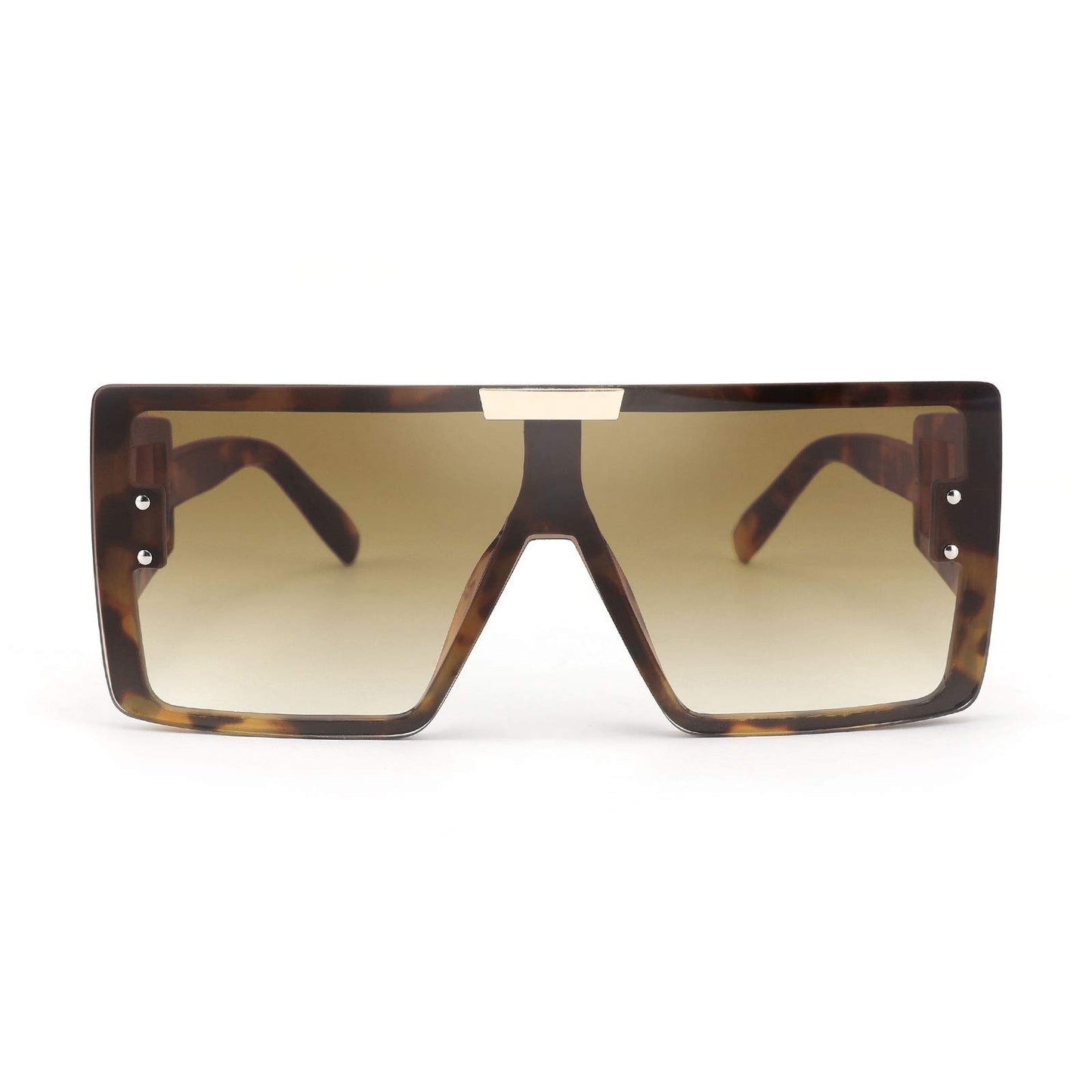 FEISEDY Square Oversized Flat Top Sunglasses With Side Lens Integrated For Women Men B4028