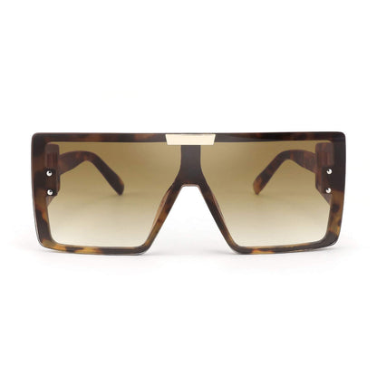 FEISEDY Square Oversized Flat Top Sunglasses With Side Lens Integrated For Women Men B4028