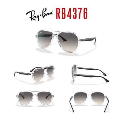 Ray-Ban RB4376 Aviator Sunglasses for Men for Women + BUNDLE With Designer iWear Complimentary Eyewear Kit