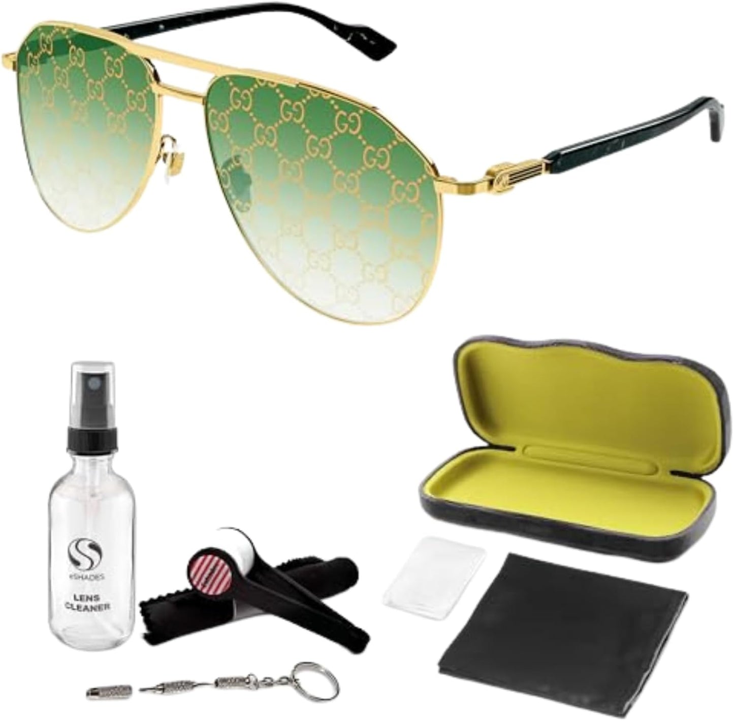 Gucci GG1220S Designer Aviator Shape Sunglasses with Non-Polarized Lenses - Epitome of Luxury and Style