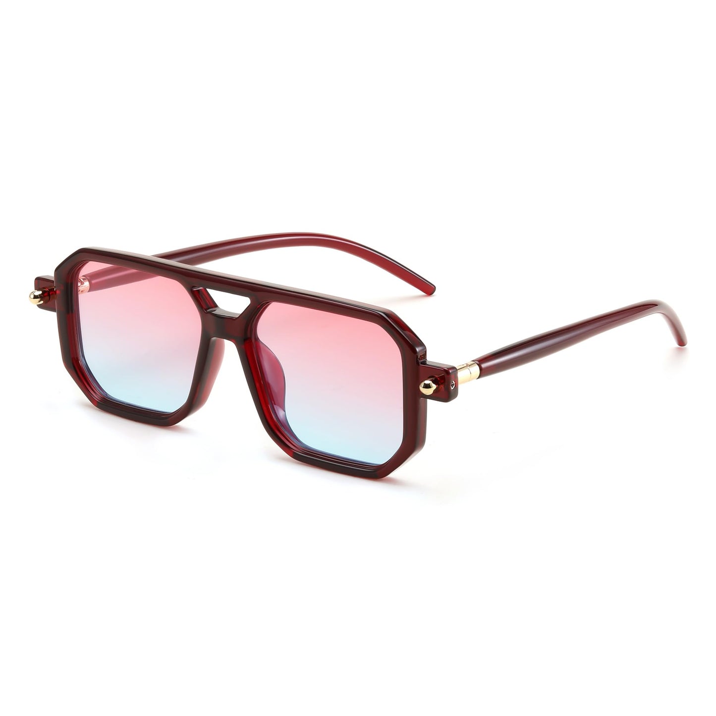 FEISEDY Vintage Square 70s Flat Aviator Sunglasses Women Men Classic Retro Stylish Frame UV400 Sunglasses B2622
