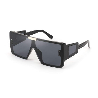 FEISEDY Square Oversized Flat Top Sunglasses With Side Lens Integrated For Women Men B4028