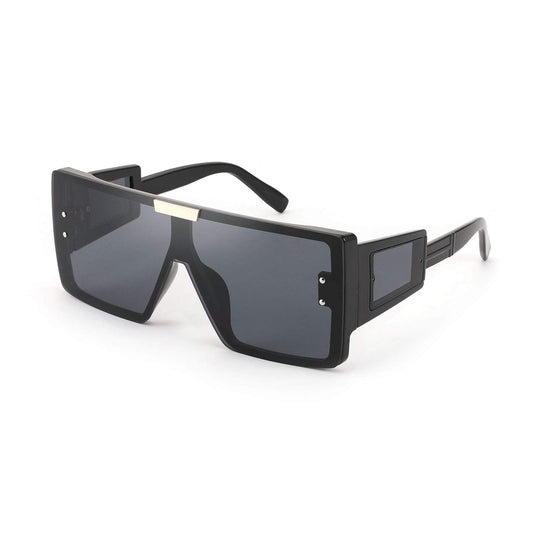 FEISEDY Square Oversized Flat Top Sunglasses With Side Lens Integrated For Women Men B4028