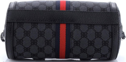 Pre-Loved x Gucci The Hacker Project Boston Bag BB Canvas Small, Black